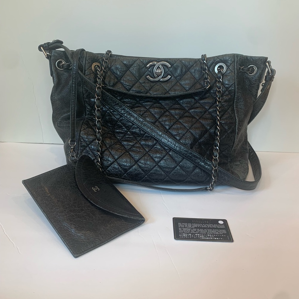 Authentic CHANEL black shoulder bag
